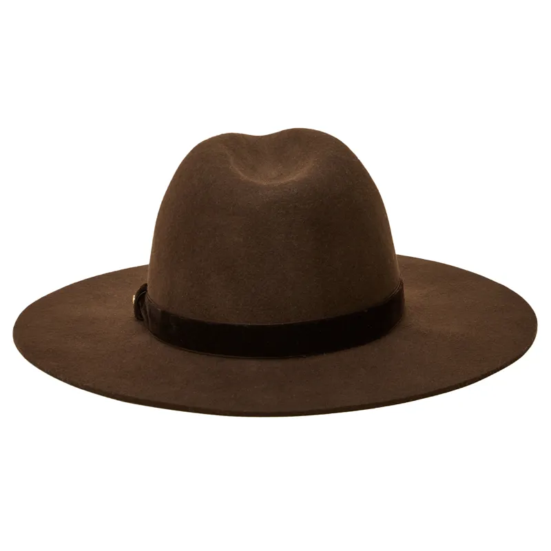 Joules Grove Womens Wool Fedora Hat - Chocolate Brown-2