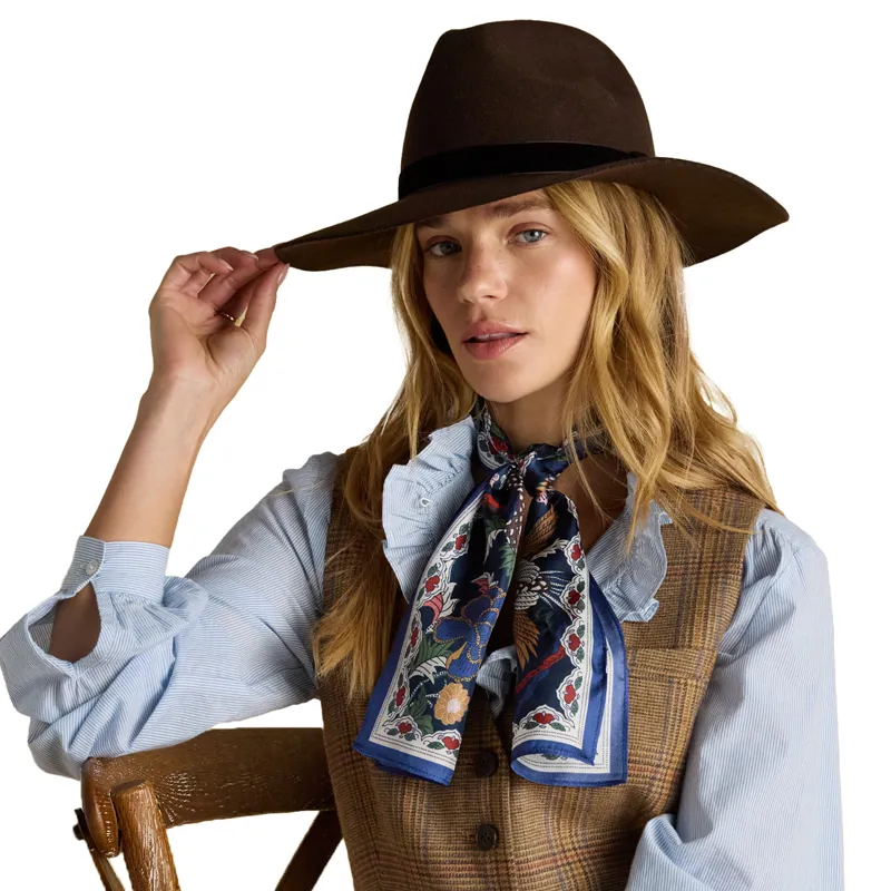 Joules Grove Womens Wool Fedora Hat - Chocolate Brown-6