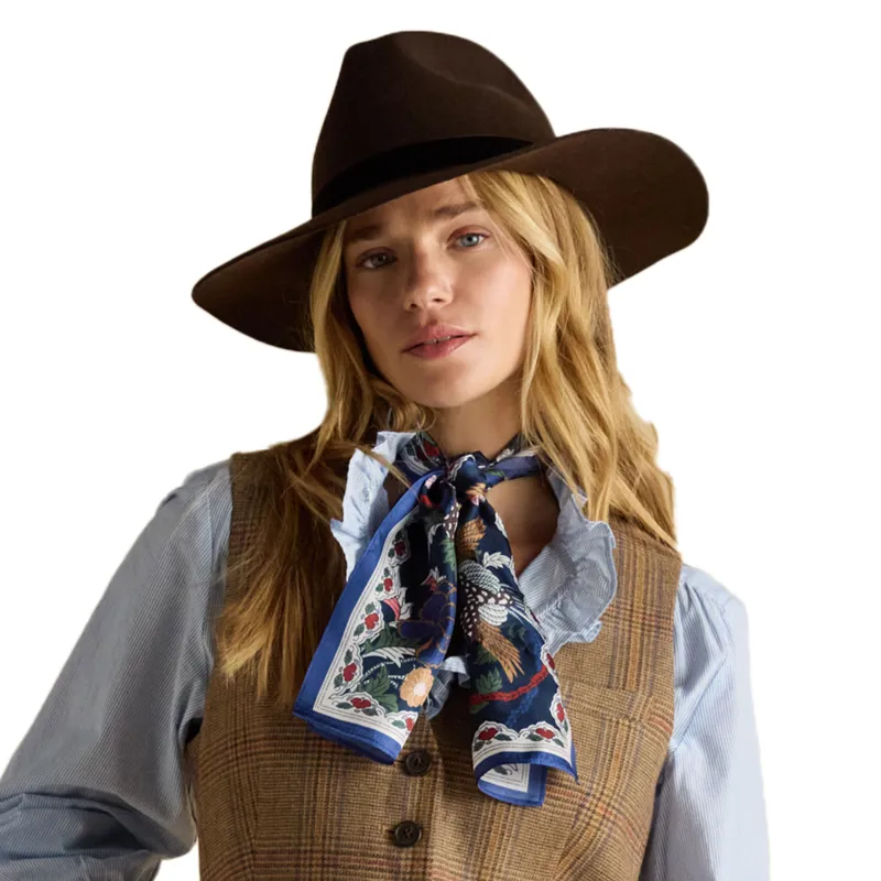 Joules Grove Womens Wool Fedora Hat - Chocolate Brown-4