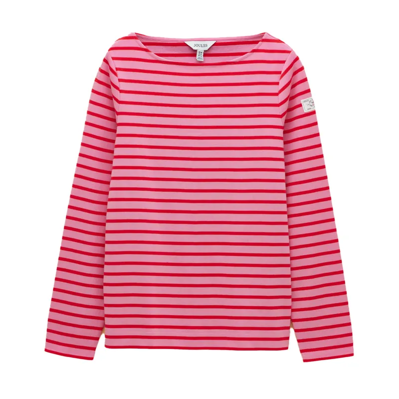 Joules Harbour Womens Long Sleeve Top - Pink/Red Stripe-3