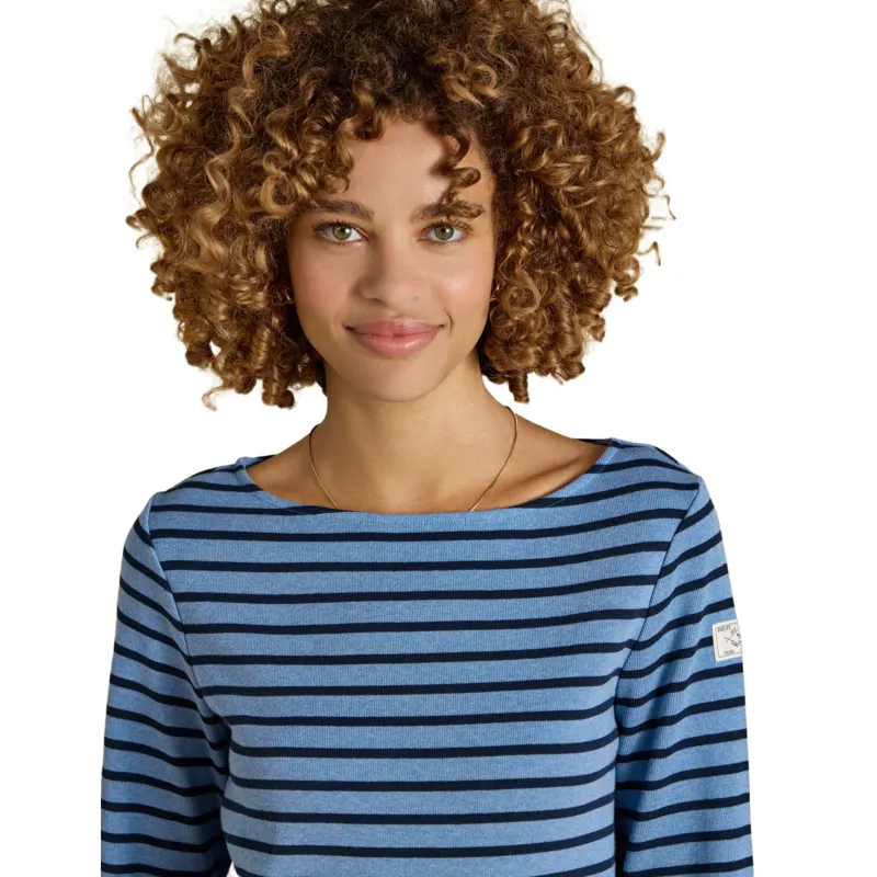 Joules Harbour Womens Long Sleeve Top - Blue Marl-4