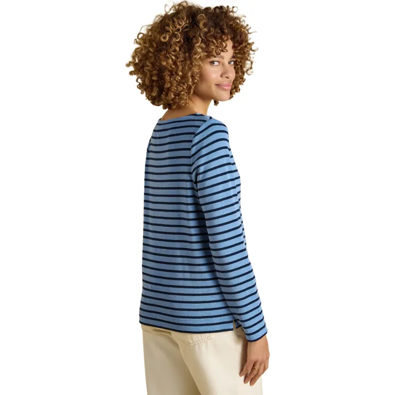 Joules Harbour Womens Long Sleeve Top - Blue Marl-1