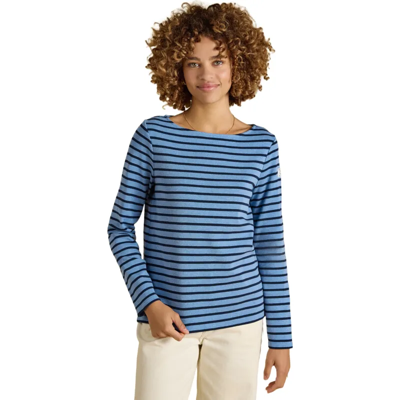Joules Harbour Womens Long Sleeve Top - Blue Marl