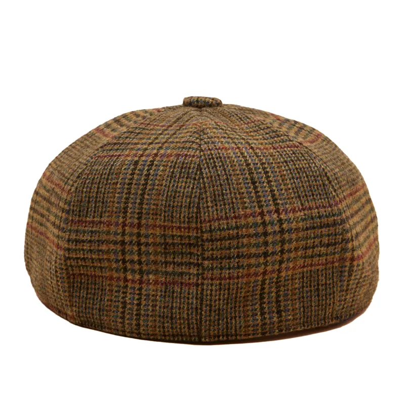 Joules Harrogate Womens Check Baker Boy Hat - Brown-4