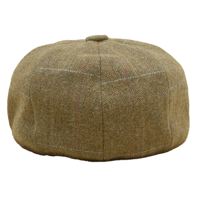 Joules Harrogate Womens Check Baker Boy Hat - Green-5