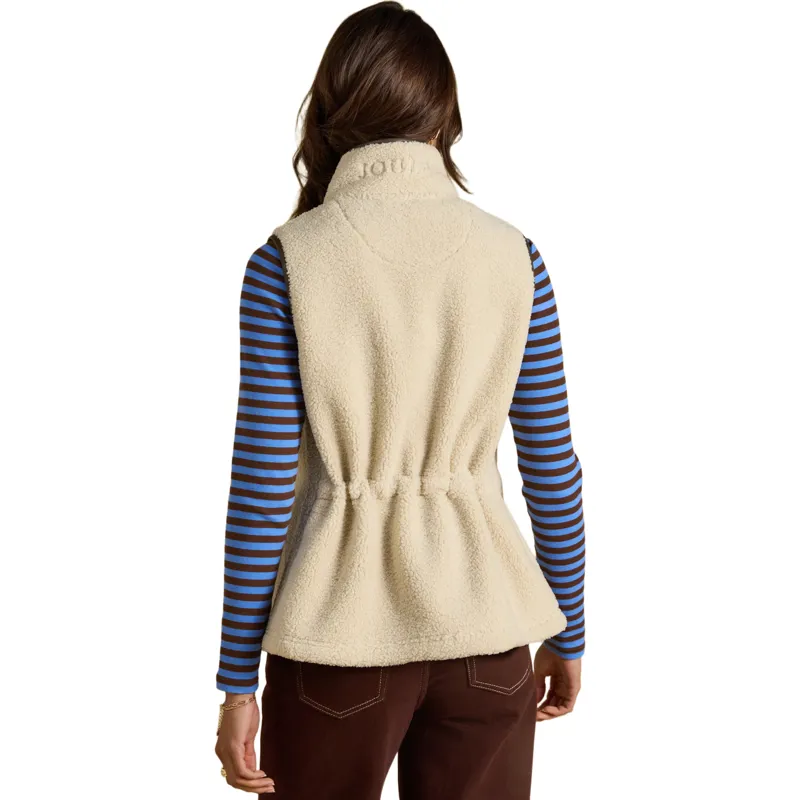 Joules Heritage Womens Borg Fleece Gilet - Cream-1
