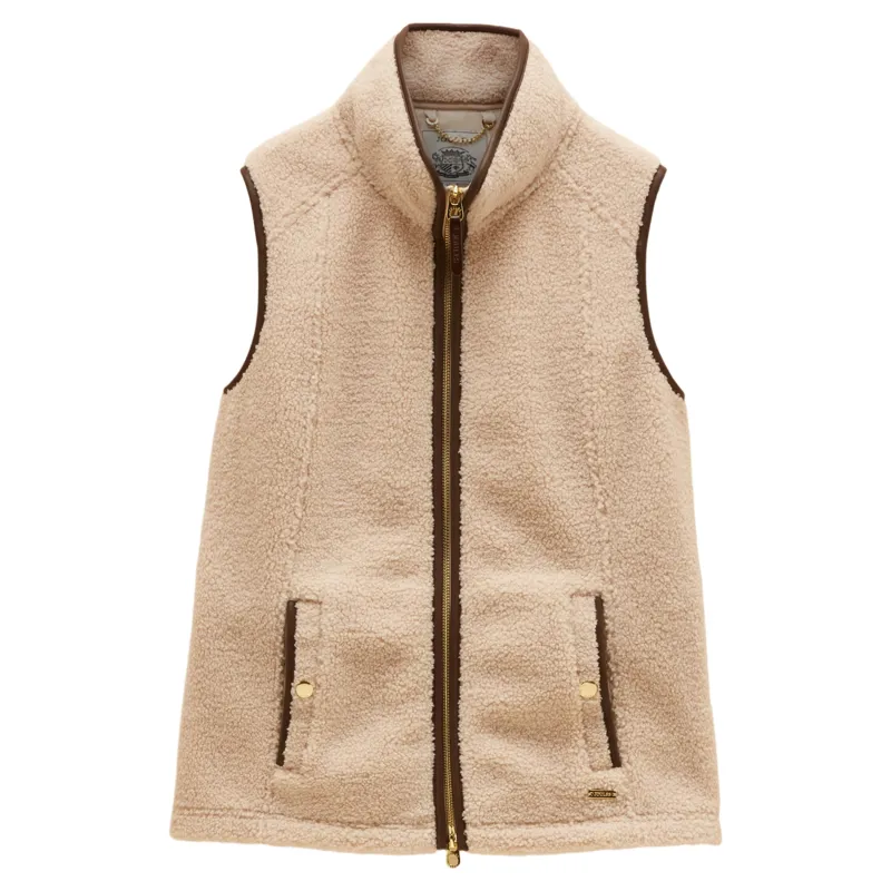 Joules Heritage Womens Borg Fleece Gilet - Cream-2