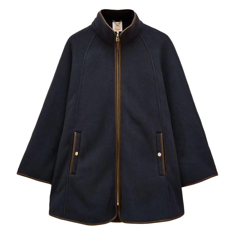 Joules Heritage Polar Fleece Womens Longline Cape - Navy-7