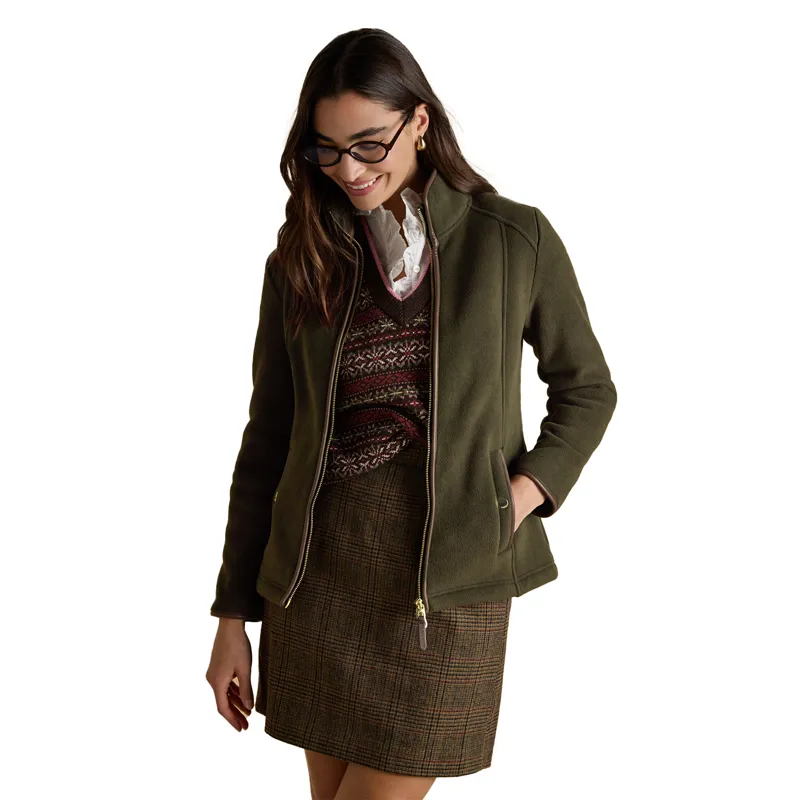 Joules Heritage Womens Full Zip Long Sleeve Fleece - Green-5