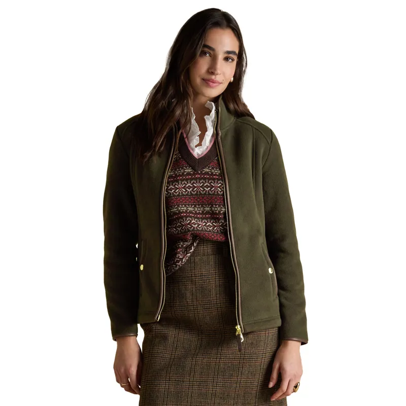 Joules Heritage Womens Full Zip Long Sleeve Fleece - Green-3