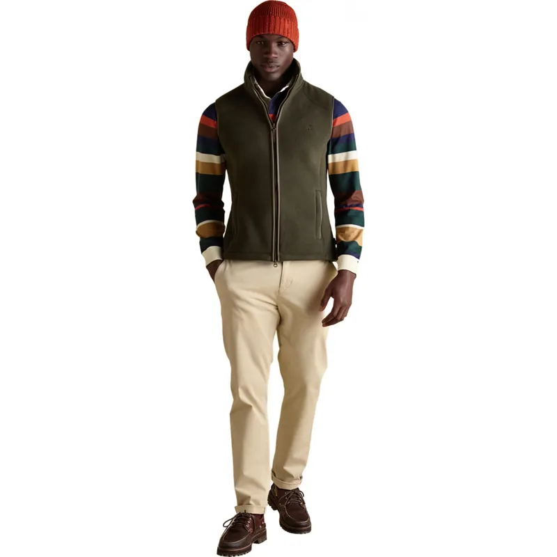 Joules Heritage Mens Fleece Gilet - Khaki-4