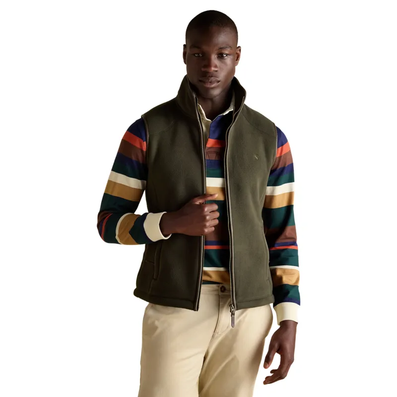 Joules Heritage Mens Fleece Gilet - Khaki