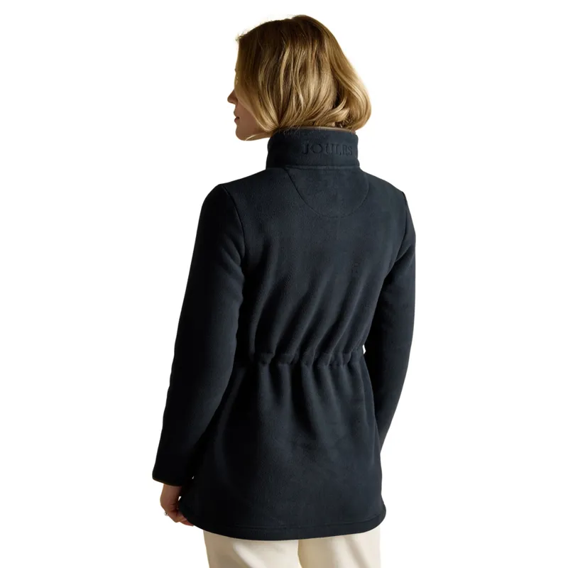 Joules Heritage Womens Longline Zip Up Polar Fleece Jacket - Navy-1