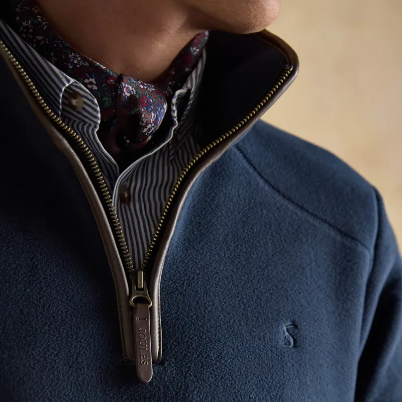 Joules Heritage Mens 1/4 Zip Fleece - Navy-5