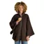 Joules Heritage Polar Fleece Womens Longline Cape - Chocolate Brown