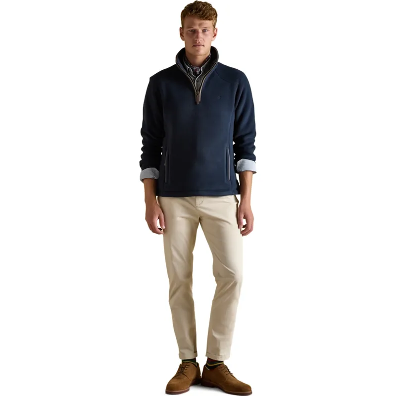 Joules Heritage Mens 1/4 Zip Fleece - Navy-3
