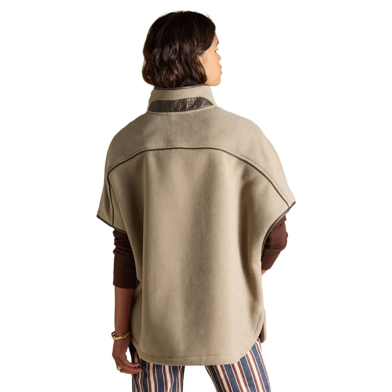 Joules Heritage Fleece Womens Short Cape - Mink Brown-1