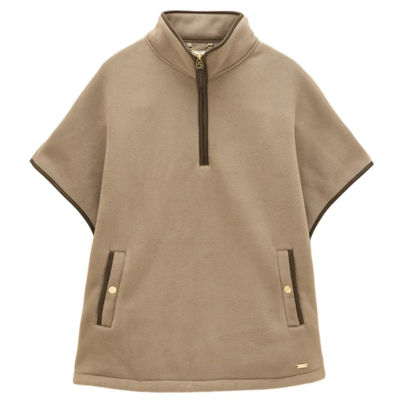 Joules Heritage Fleece Womens Short Cape - Mink Brown-2