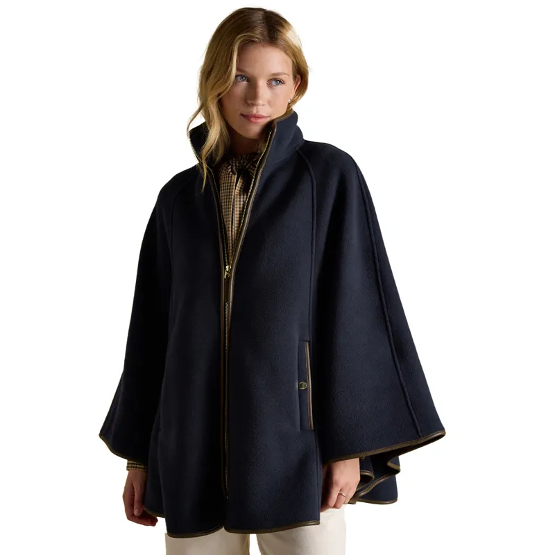 Joules Heritage Polar Fleece Womens Longline Cape - Navy