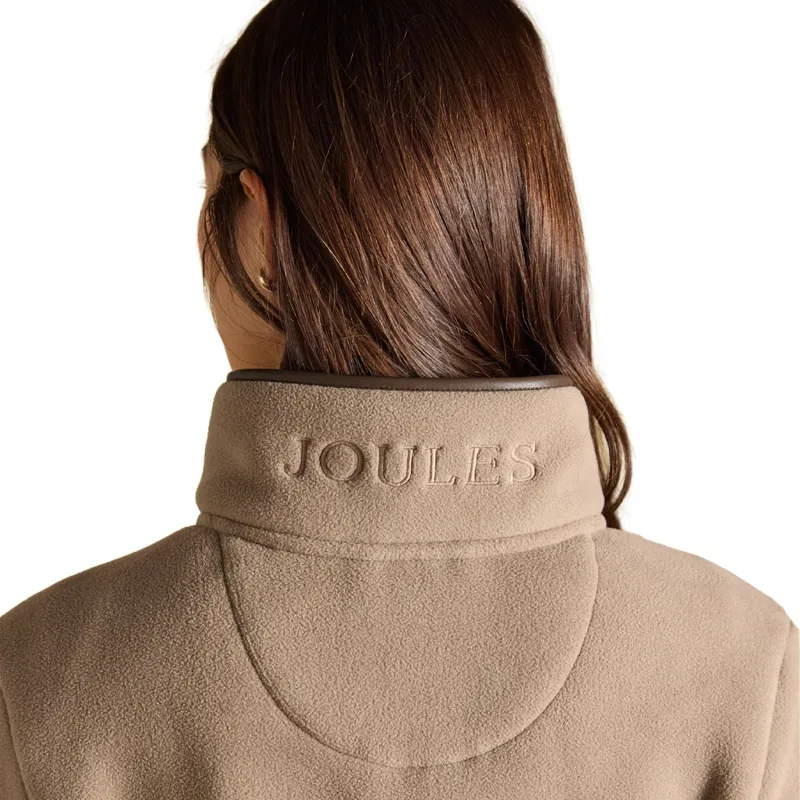 Joules Heritage Womens Full Zip Long Sleeve Fleece - Mink Brown-5