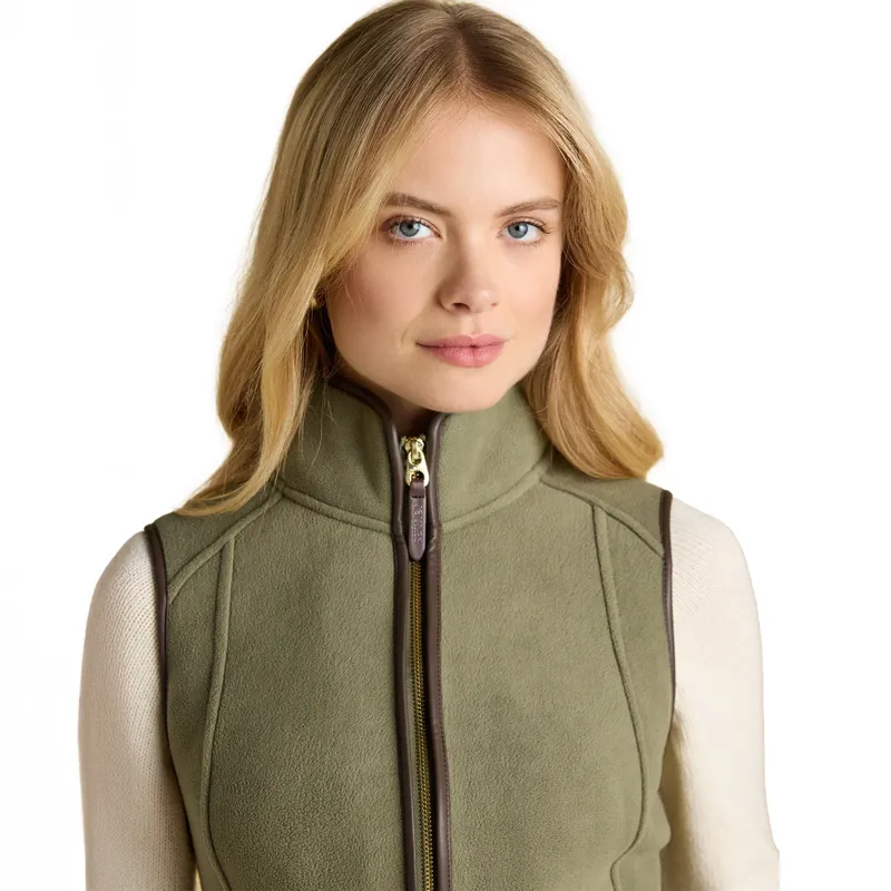 Joules Heritage Womens Fleece Gilet - Light Green-3