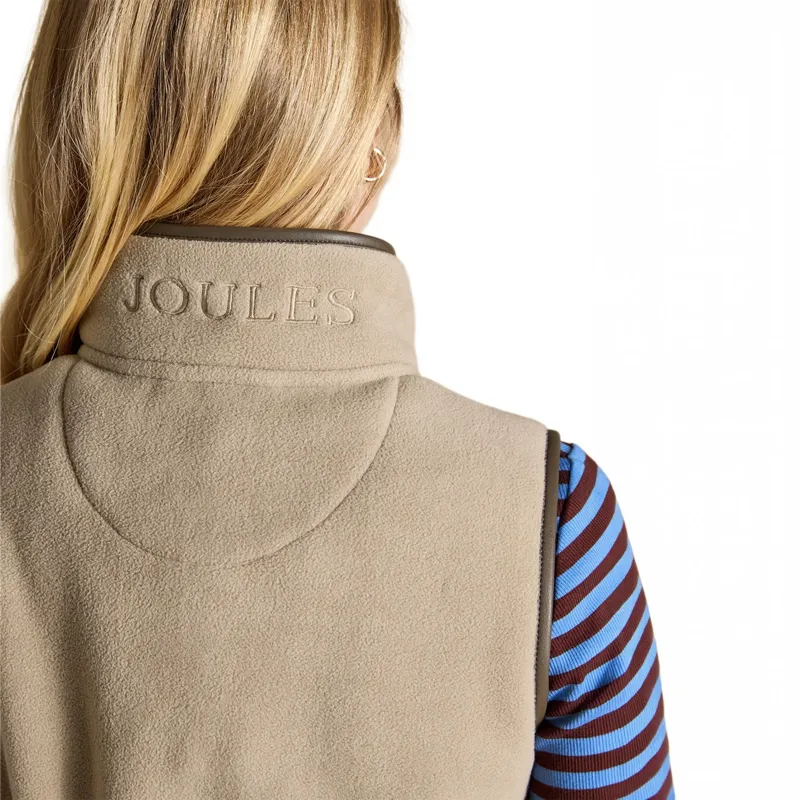 Joules Heritage Womens Fleece Gilet - Mink Brown-6