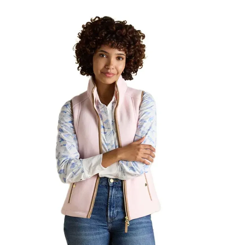 Joules Heritage Womens Fleece Gilet - Pink-1