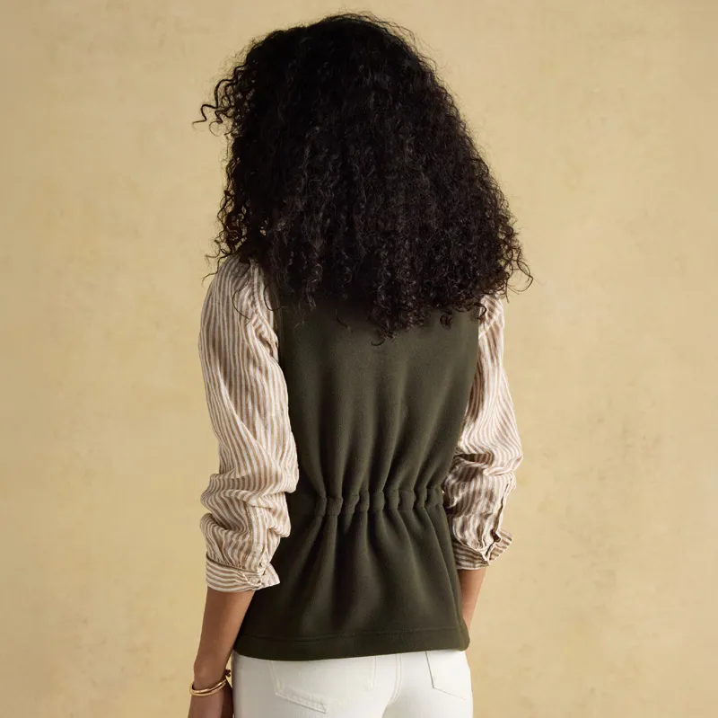 Joules Heritage Womens Fleece Gilet - Green-4