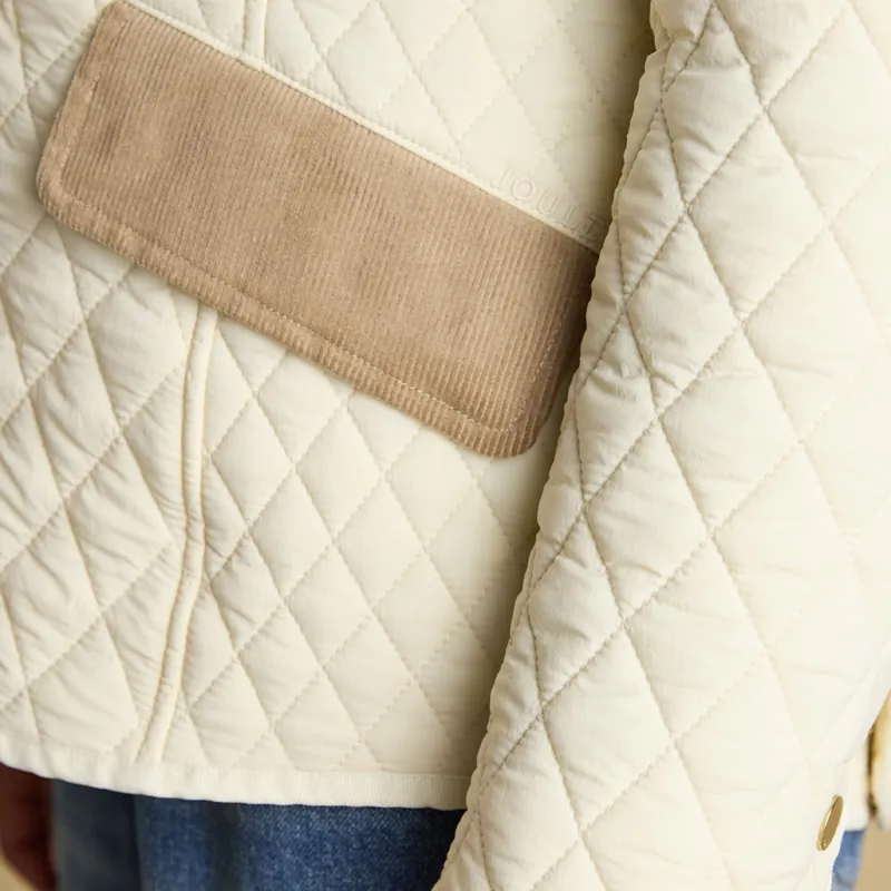 Joules Highclere Womens Diamond Quilted Jacket - Natural-5