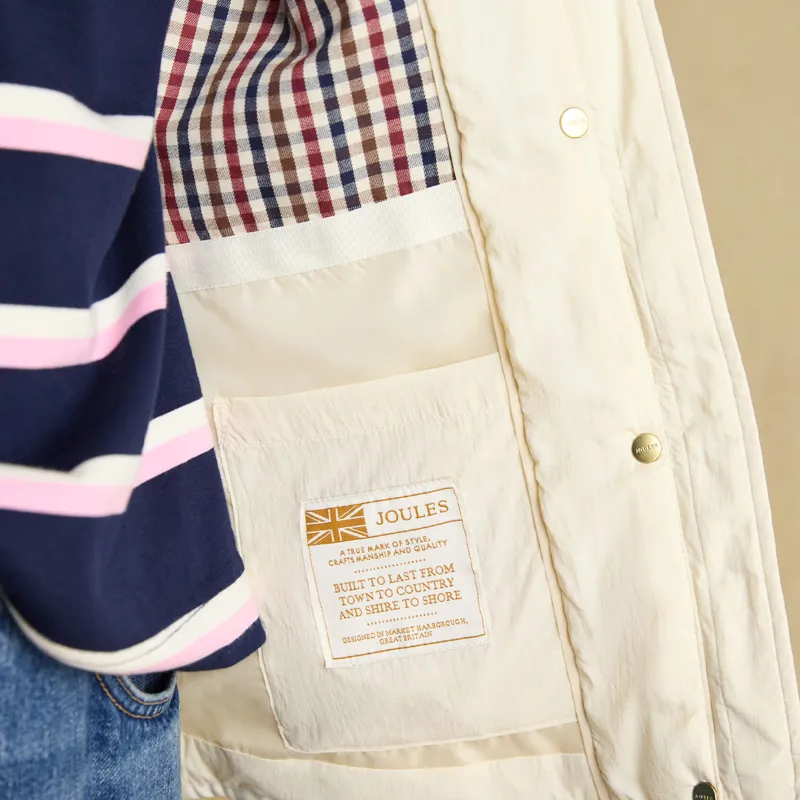Joules Highclere Womens Diamond Quilted Jacket - Natural-7