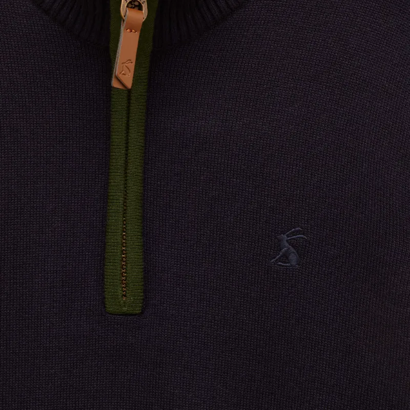 Joules Junior Hillside Mini Me 1/4 Zip Sweater - Navy-3