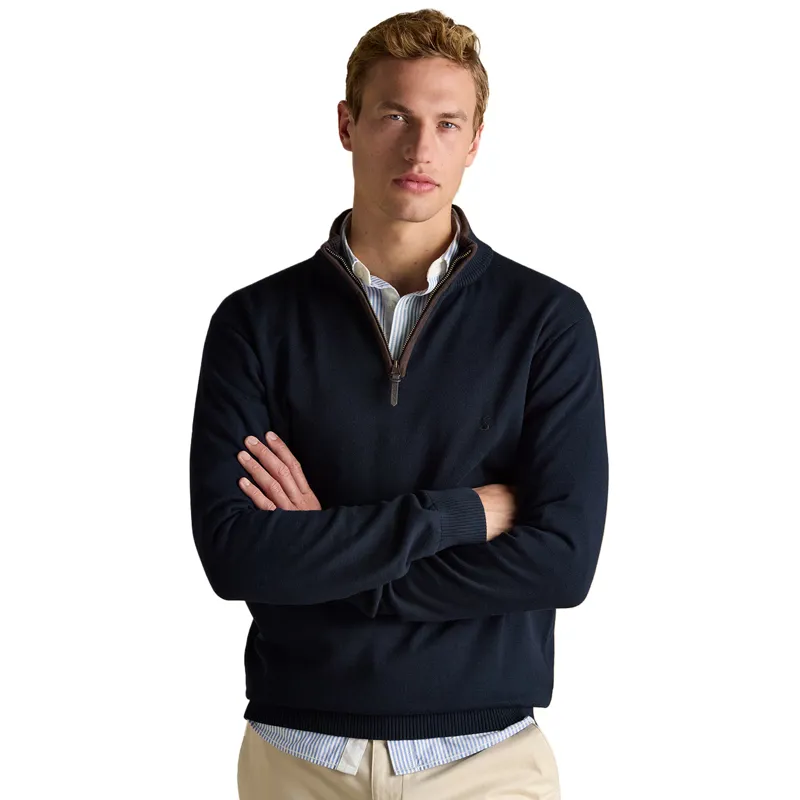 Joules Hillside Mens 1/4 Zip Sweatshirt - Navy/Blue