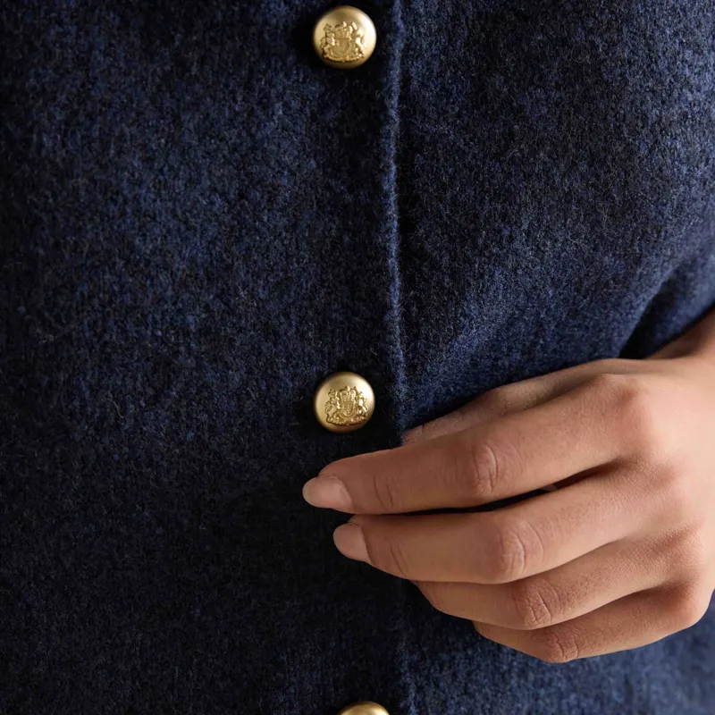 Joules Holly Womens Button Through Knit Vest - Navy-5