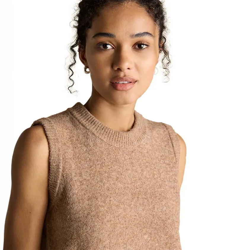 Joules Holly Womens Knit Vest - Tan-5