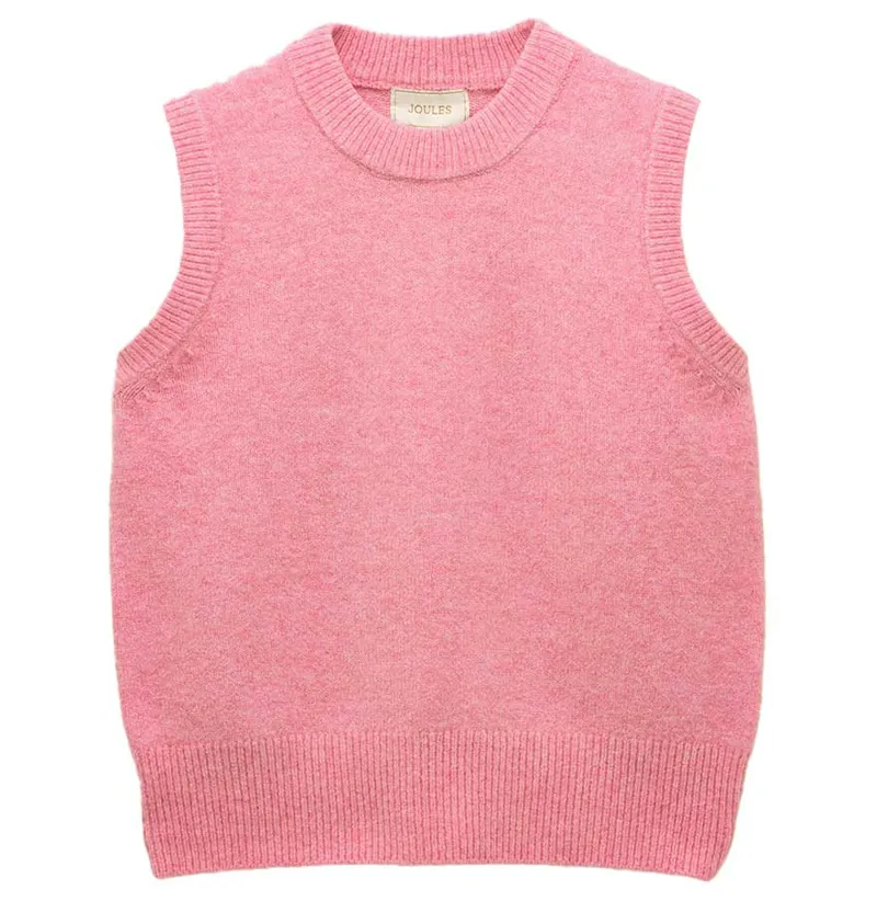 Joules Holly Womens Knit Vest - Pink-3
