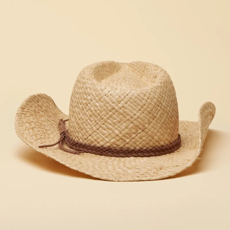 Joules Joanie Womens Straw Western Fedora Hat-2