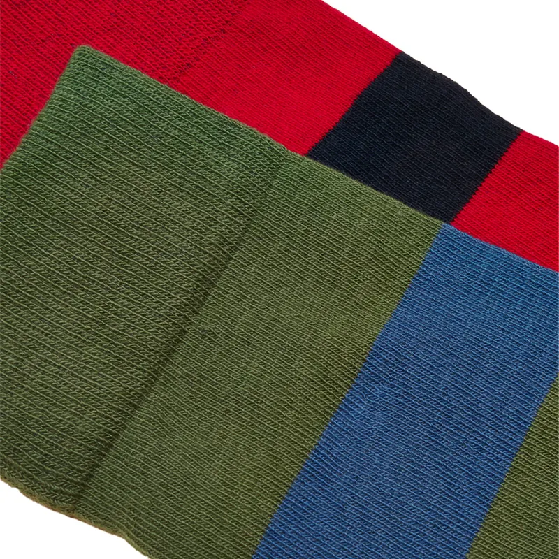 Joules Kingsbury Mens Socks 2 Pack - Khaki/Red-2