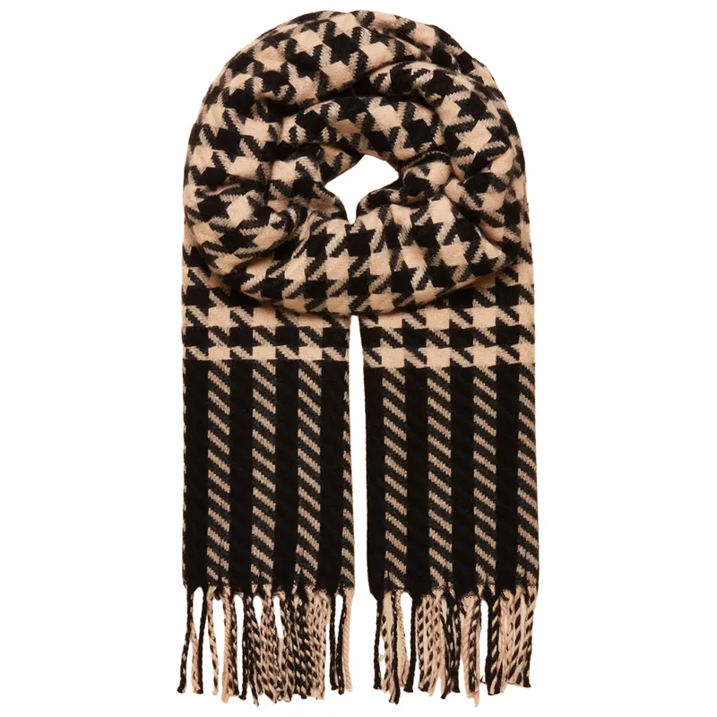 Joules Langtree Womens Scarf - Black/Tan-1