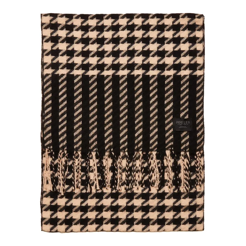 Joules Langtree Womens Scarf - Black/Tan-2