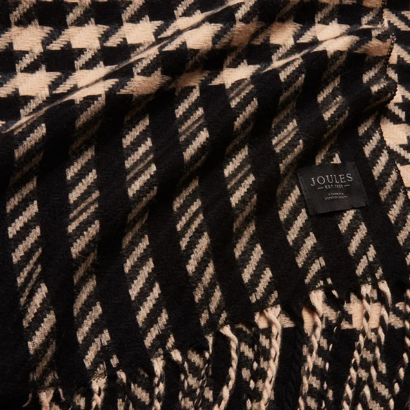 Joules Langtree Womens Scarf - Black/Tan-4