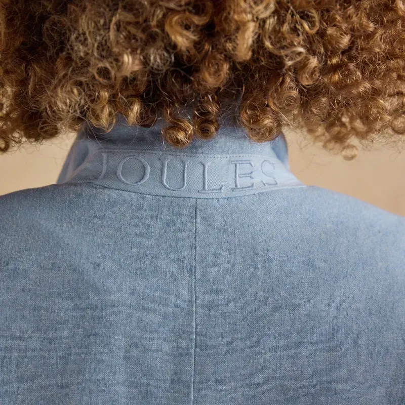 Joules Linen Blend Womens Blazer - Light Blue-5