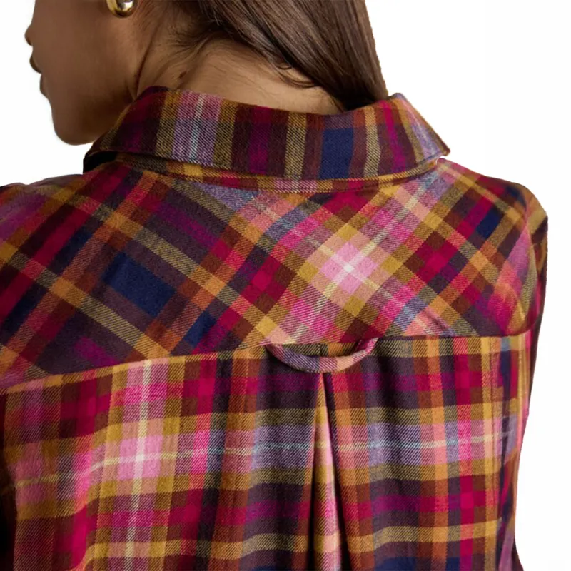 Joules Lorena Womens Brushed Cotton Shirt - Red-6