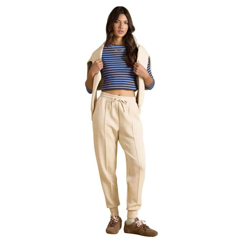 Joules Luxe Club Womens Tapered Joggers - Oatmarl-5