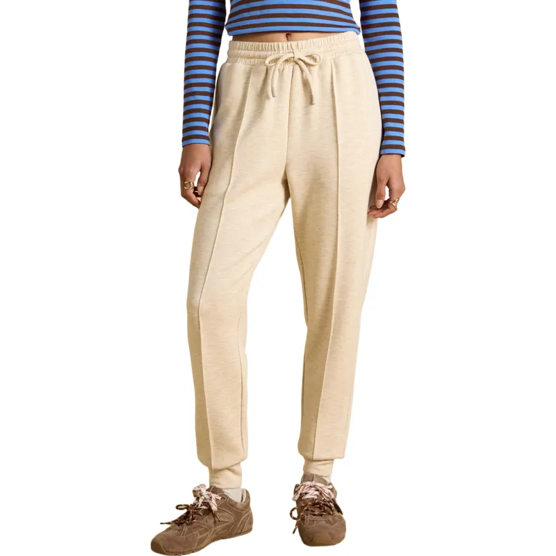 Joules Luxe Club Womens Tapered Joggers - Oatmarl-1