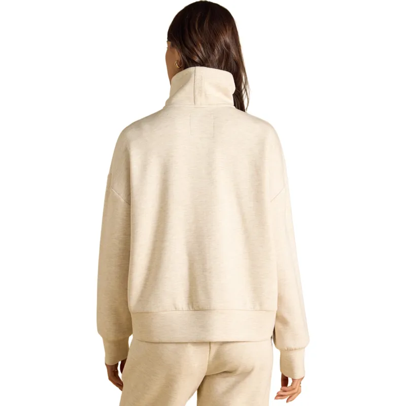Joules Luxe Club Womens Quarter Zip Sweatshirt - Oatmeal-1