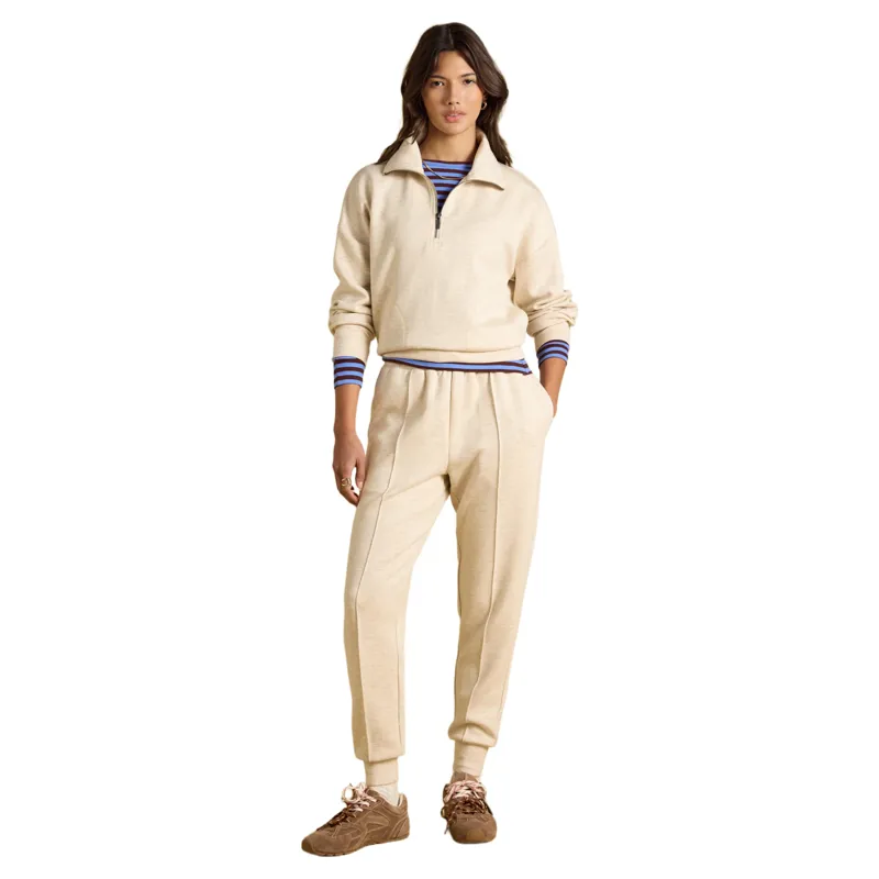 Joules Luxe Club Womens Quarter Zip Sweatshirt - Oatmeal-6