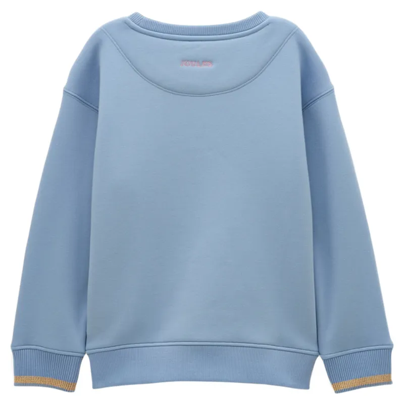 Joules Mackenzie Junior Girls Sweatshirt - Blue/Horse-1