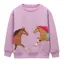 Joules Mackenzie Junior Girls Sweatshirt - Lilac Horse