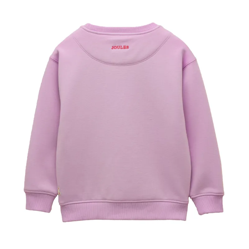 Joules Mackenzie Junior Girls Sweatshirt - Lilac Horse-1