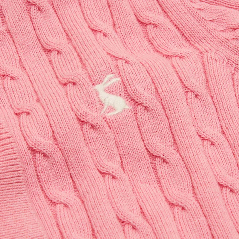 Joules Mallory Junior Girls Cable Cardigan - Pink-3